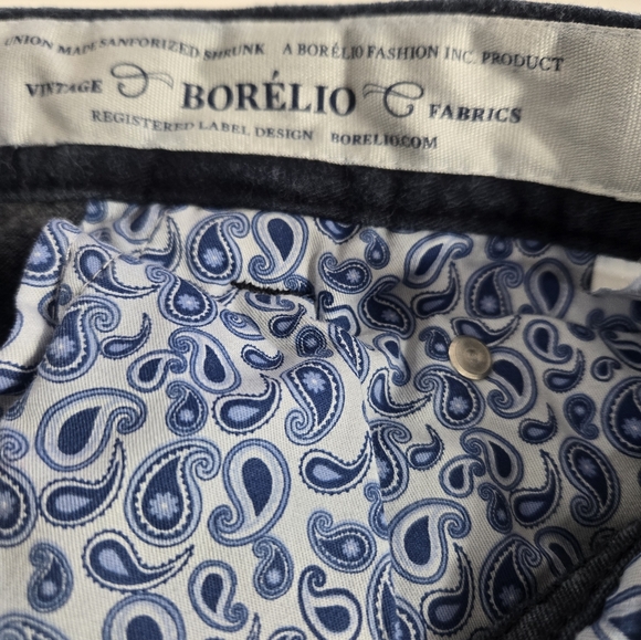 Borelio Men's 36X35 Blue Flannel Finish Straight Leg Blue Denim Jean New Tags - Picture 4 of 7